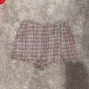 Zara Colorful Tweed Skort, Small
